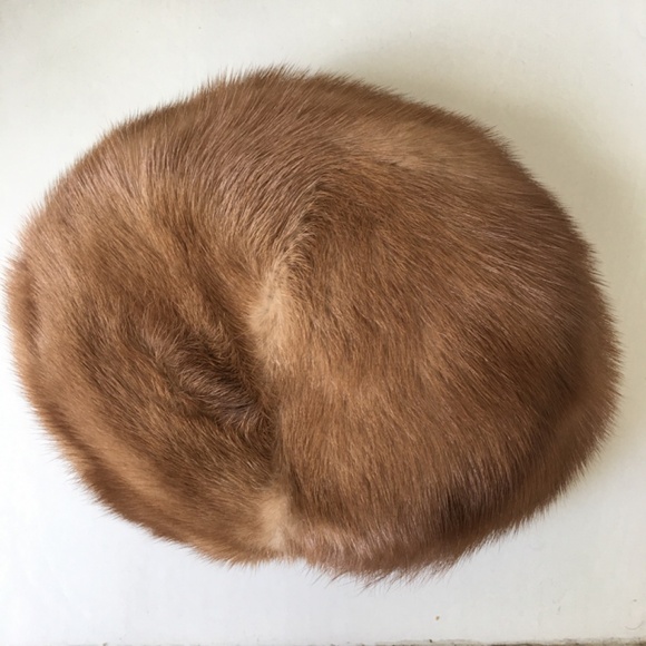 Vintage Fur Hat Designed by Lora Tones of Soft Brown